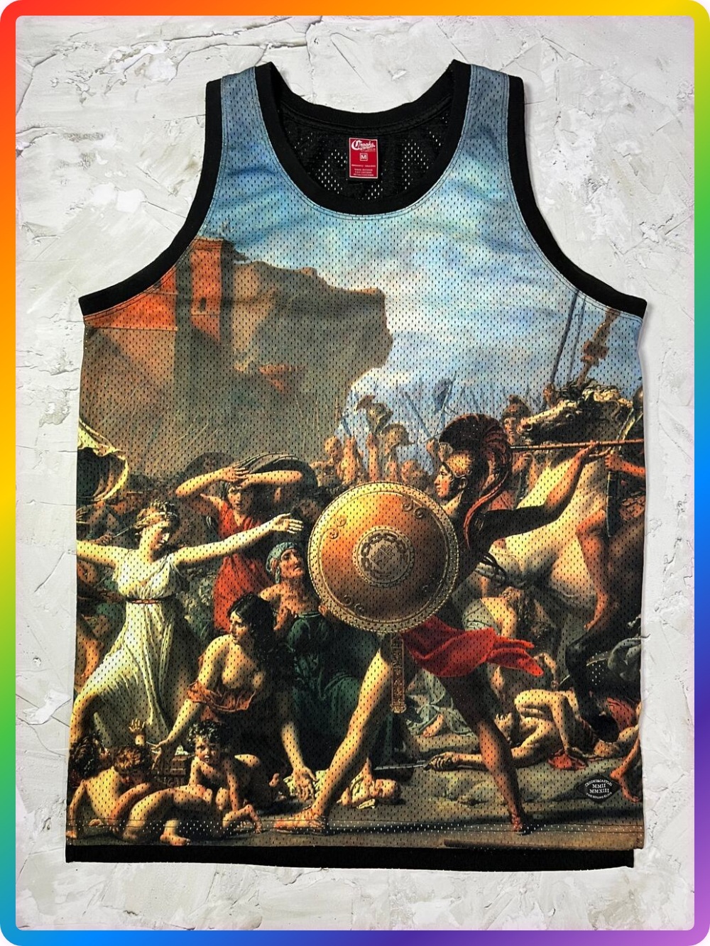 Crooks & Castles Pillage 38 Mesh Tank Top Size M Graphic Basketball Jersey Shirt